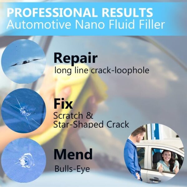 Windshield Crack Repair Kit Car Window Glass Liquid Repair Set Automotive Nano Fluid Glass Filler Easy DIY Kit Car Accessories - Image 4