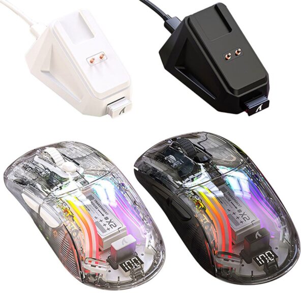 Wireless Gamer Mouse RGB Lighting 3 Modes Electronic Competition Mice Bluetooth-Compatible 5.0/2.4G/USB-C for ESports Office