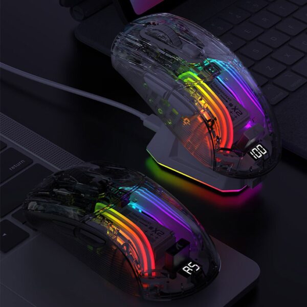 Wireless Gamer Mouse RGB Lighting 3 Modes Electronic Competition Mice Bluetooth-Compatible 5.0/2.4G/USB-C for ESports Office - Image 6